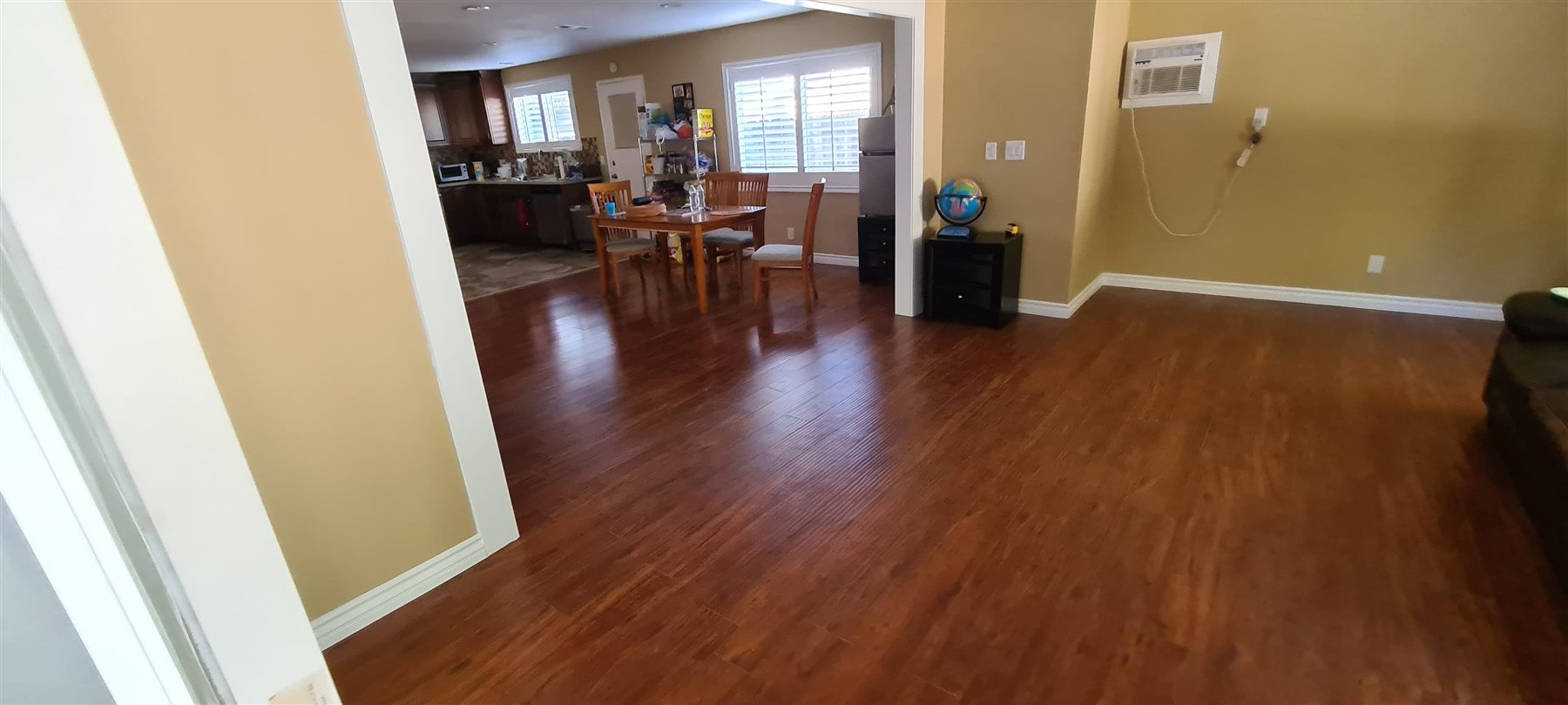 Completed interior flooring and living area